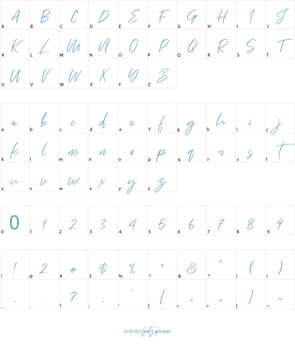 Just Kelly Justine Font Character